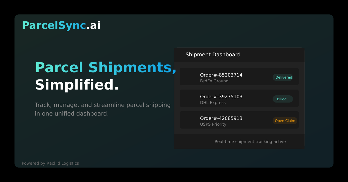 Parcelsync Ai Parcel Shipments Simplified